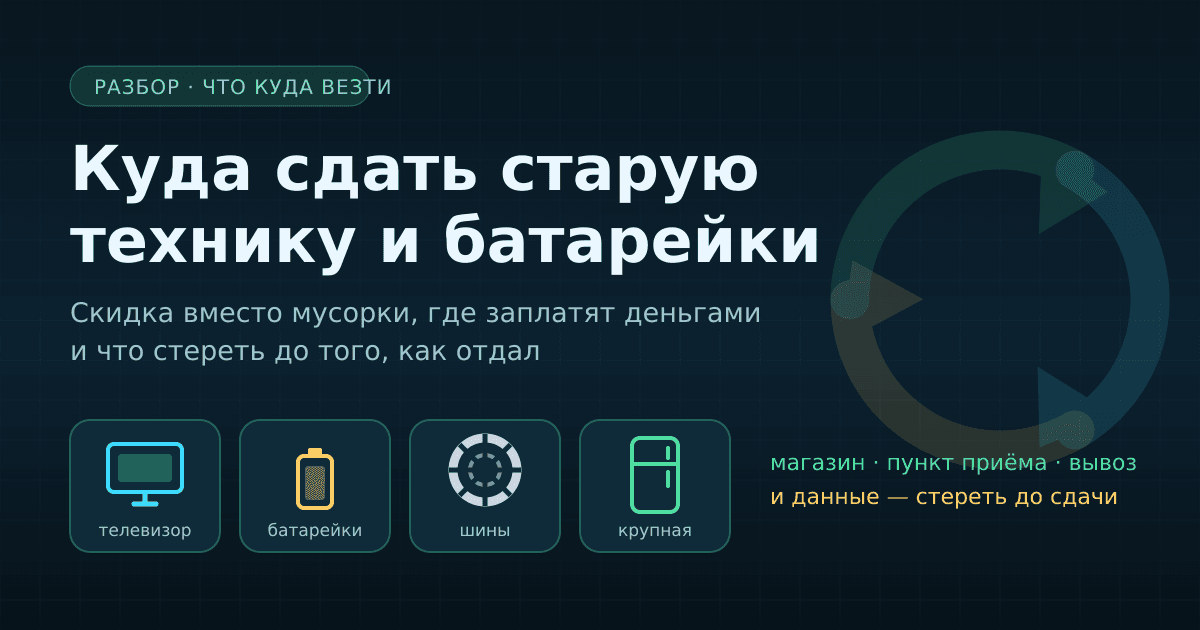 Куда сдать старую технику и батарейки: рабочие варианты, деньги и скидки