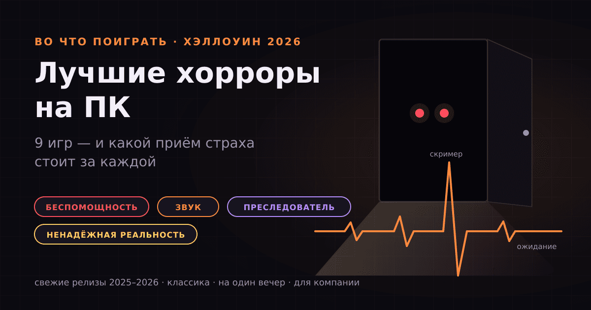 Лучшие хорроры на ПК: во что поиграть на Хэллоуин 2026 и почему эти игры пугают