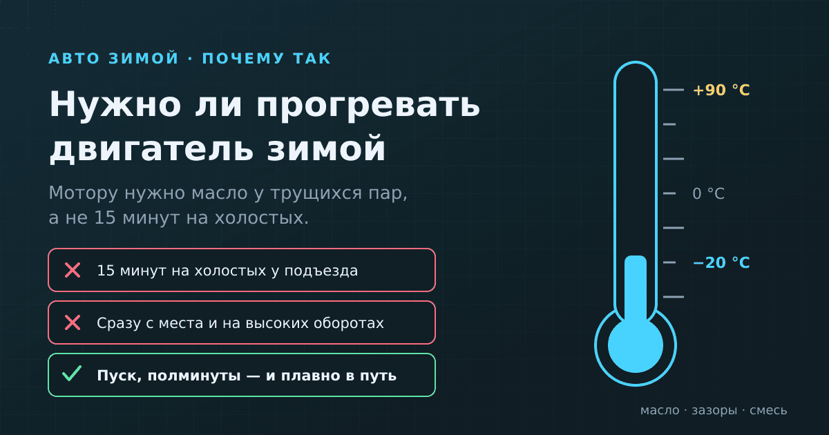Нужно ли прогревать двигатель зимой: что происходит с мотором на холоде
