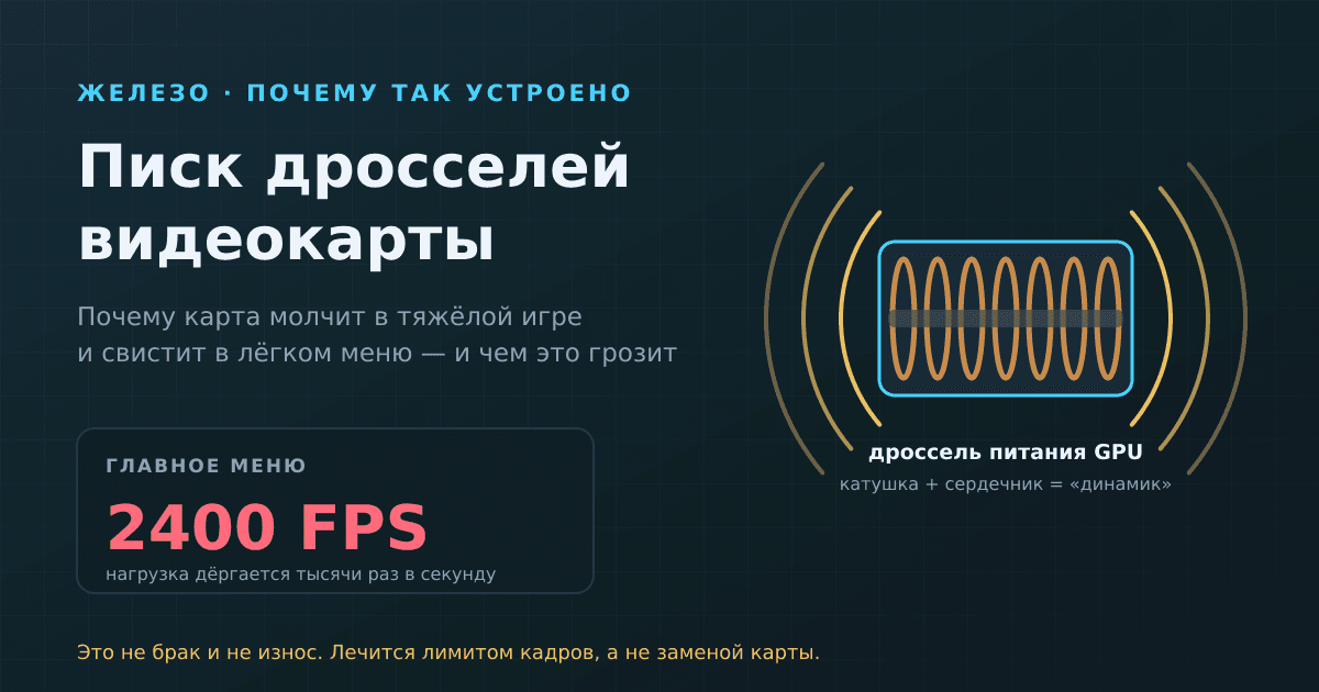 Писк дросселей видеокарты: что это, чем грозит и почему пищит именно в меню