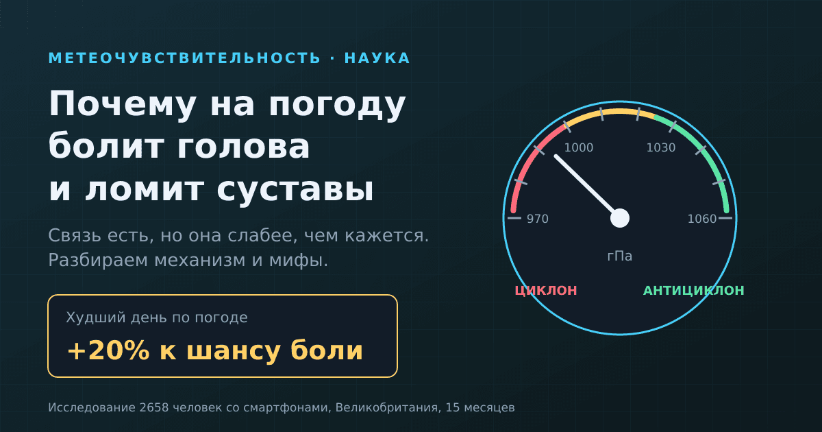 Почему на погоду болит голова и ломит суставы: что знает наука