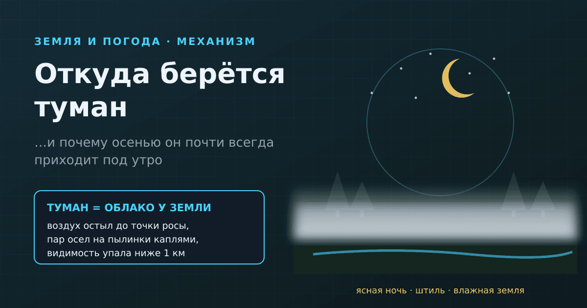 Почему бывает туман: откуда он берётся и почему осенью приходит по утрам