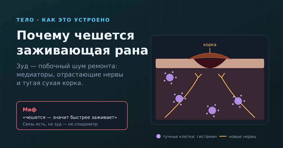 Почему чешется заживающая рана — и почему её нельзя расчёсывать