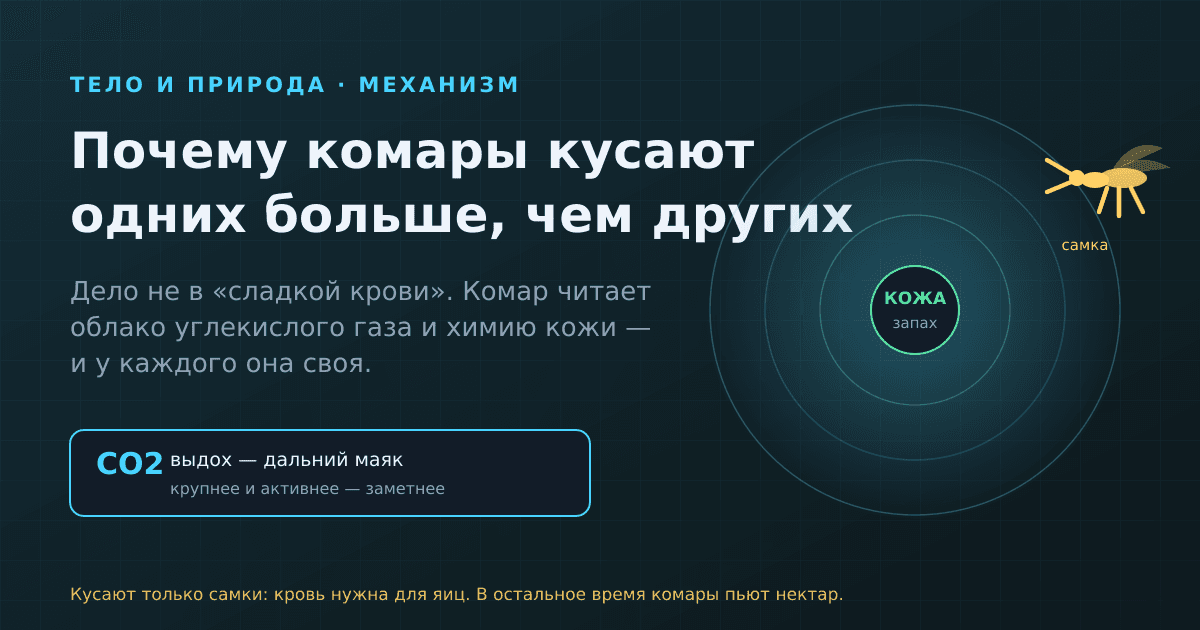 Почему комары кусают одних людей больше, чем других