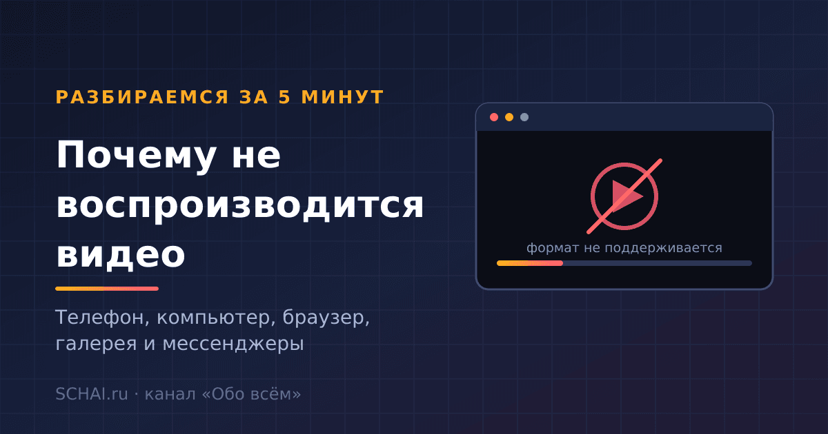 Почему не воспроизводится видео: на телефоне, компьютере и в браузере