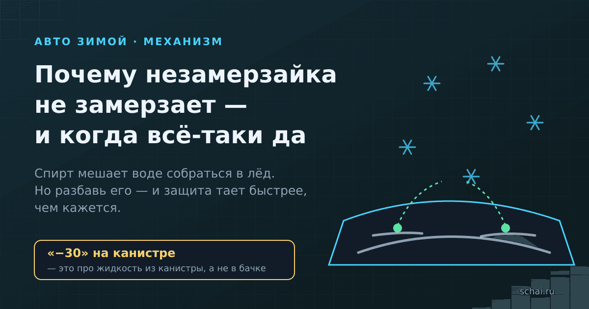 Почему незамерзайка не замерзает — и почему иногда всё-таки замерзает