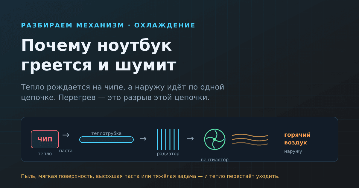 Почему ноутбук греется, шумит и выключается — и что с этим делать