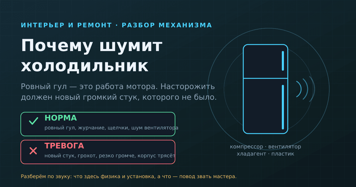 Почему шумит холодильник: что в нём гудит и когда звать мастера