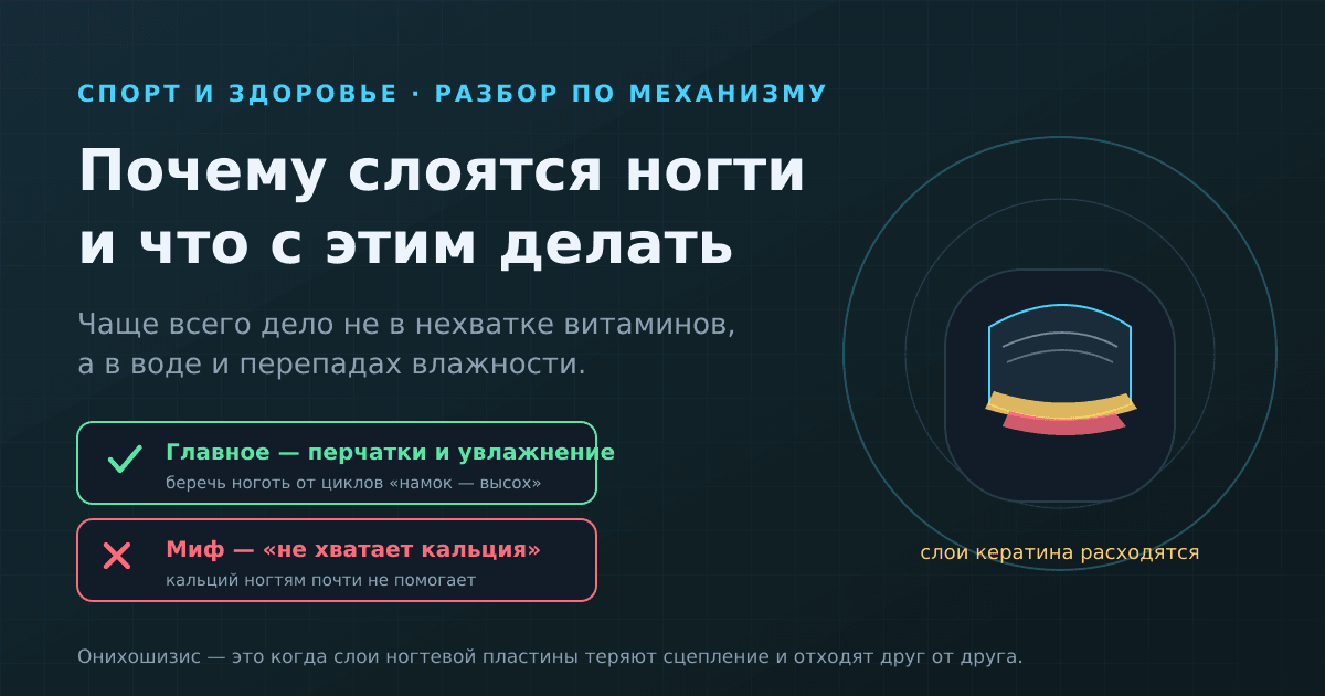 Почему слоятся ногти и что с этим делать: разбор по механизму