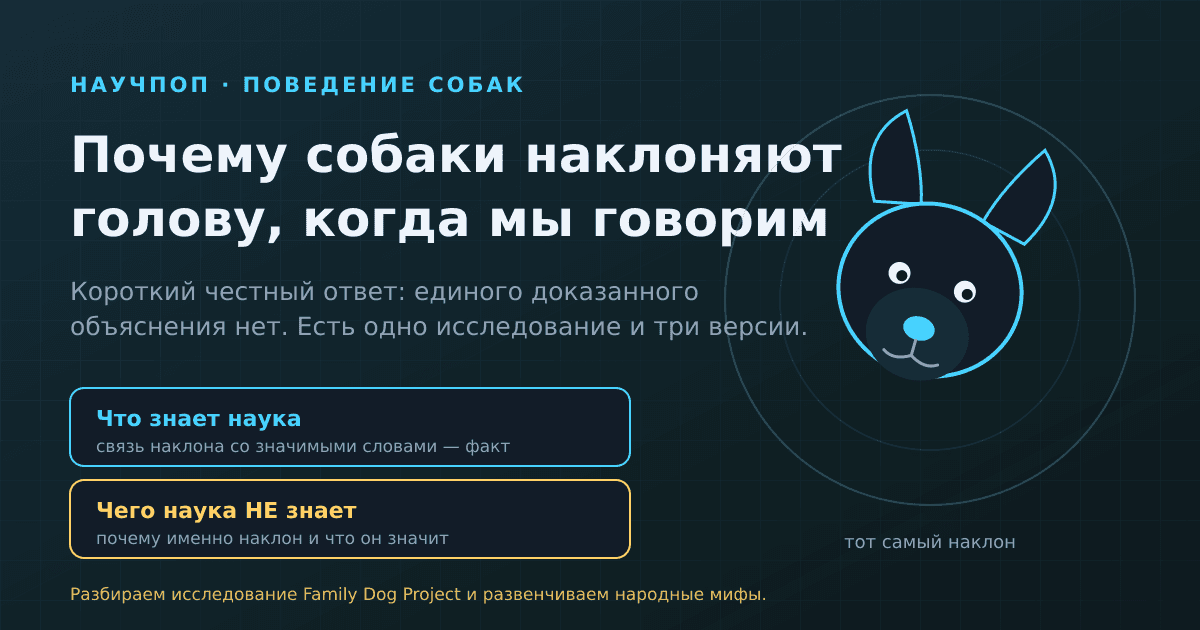 Почему собаки наклоняют голову, когда мы с ними говорим