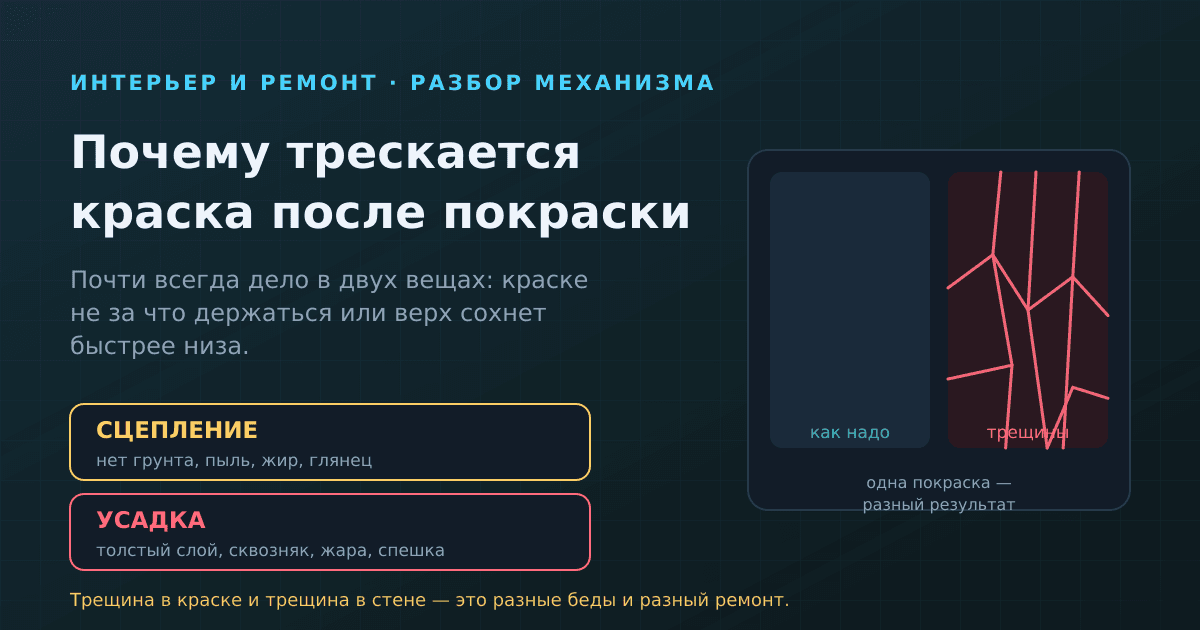 Почему трескается краска после покраски и как это не допустить