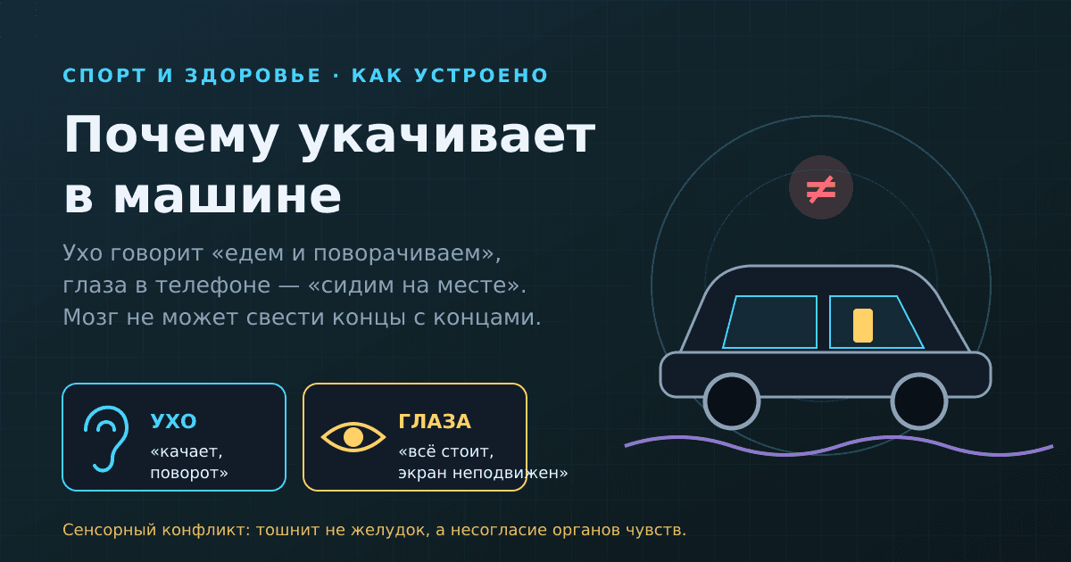 Почему укачивает в машине — и почему хуже, когда смотришь в телефон