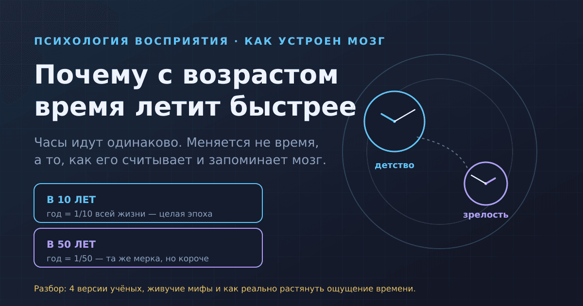 Почему с возрастом время летит быстрее: что происходит с мозгом