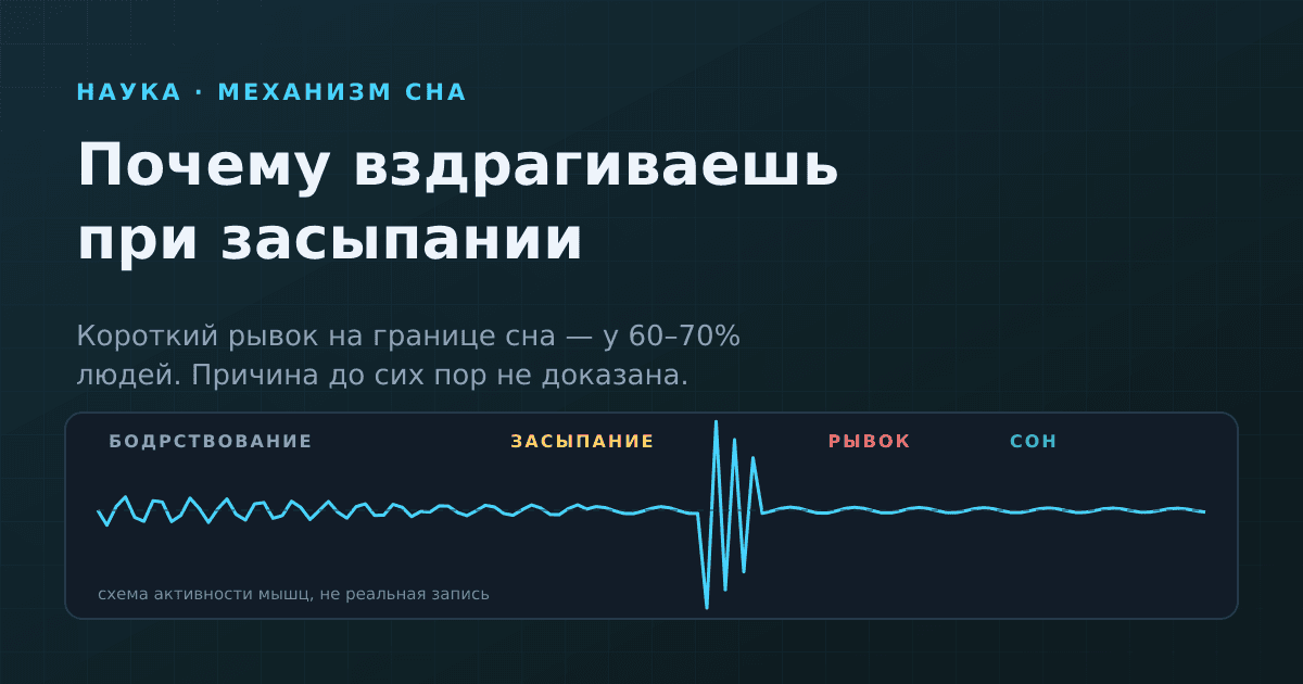Почему вздрагиваешь при засыпании: что такое гипнический рывок и что о нём знает наука