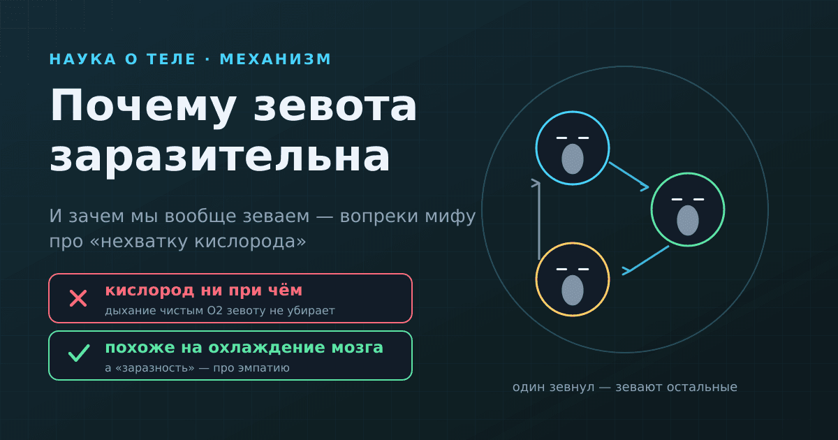 Почему зевота заразительна и зачем мы вообще зеваем