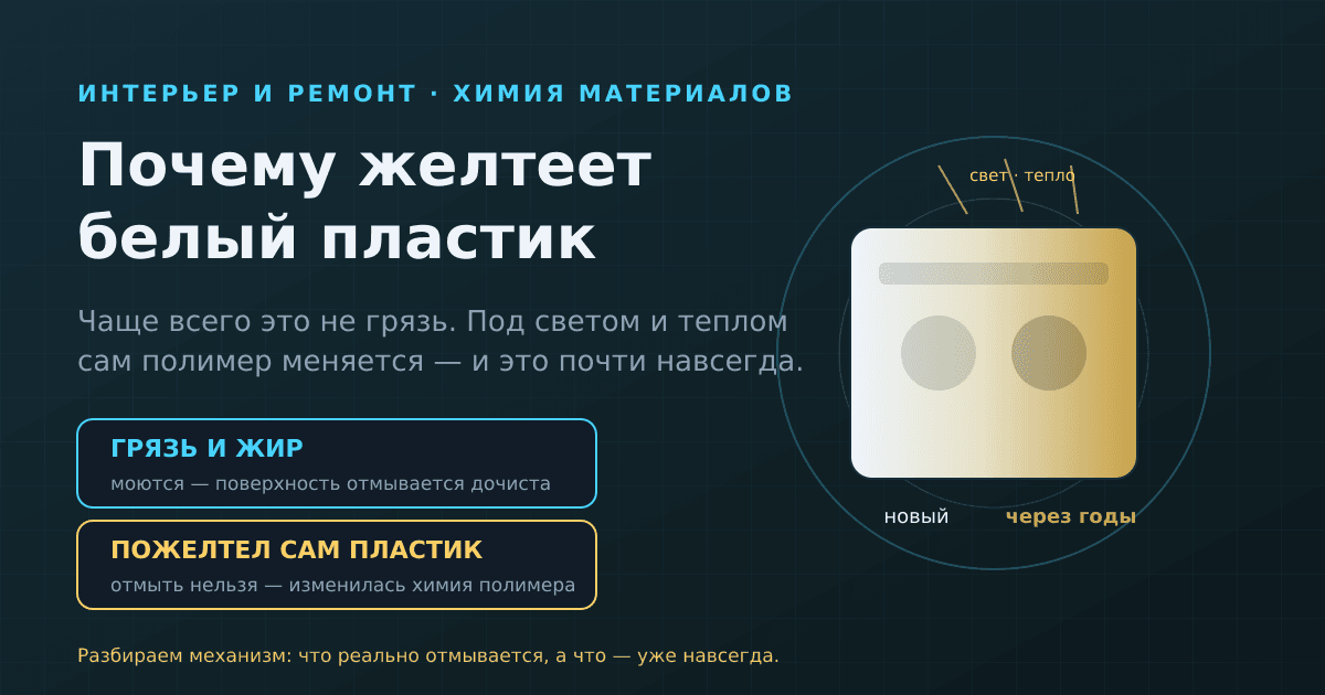 Почему желтеет белый пластик и можно ли вернуть белизну