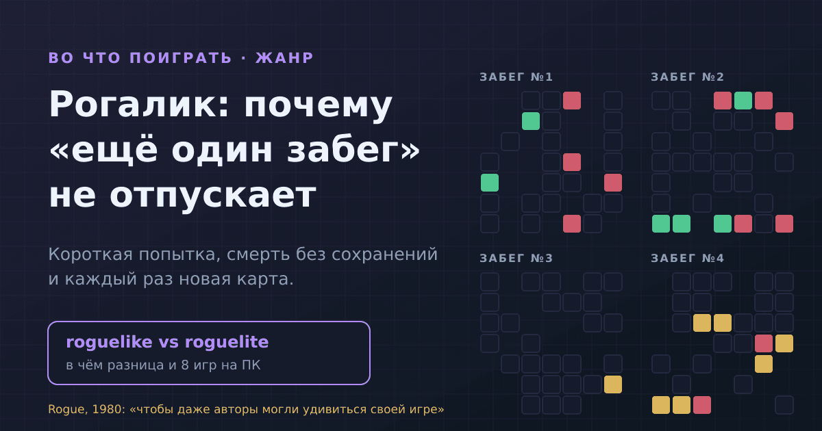 Рогалик — это что за жанр и почему «ещё один забег» затягивает