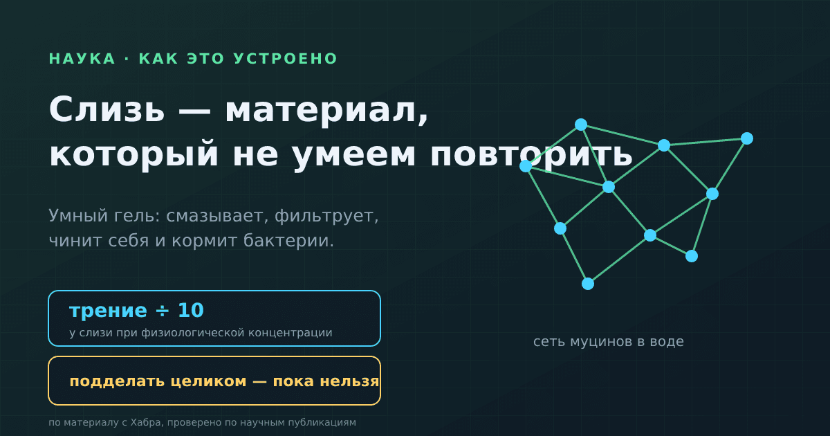 Слизь: умный гель, который наука до сих пор не может повторить