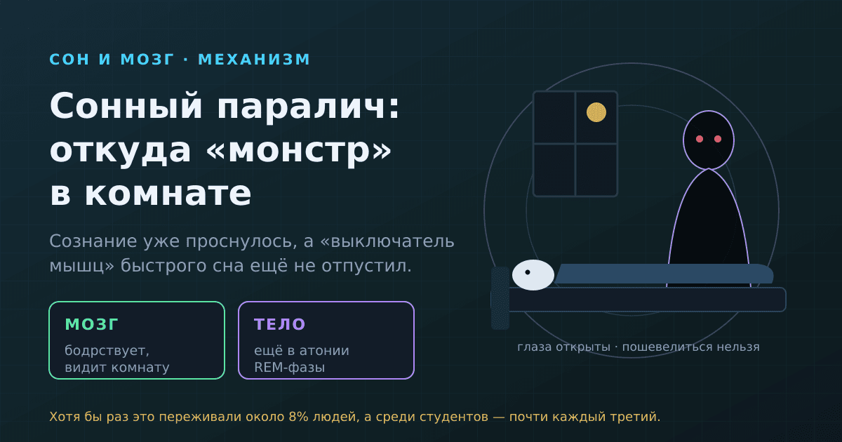 Сонный паралич: почему не можешь пошевелиться и откуда «монстр» в комнате