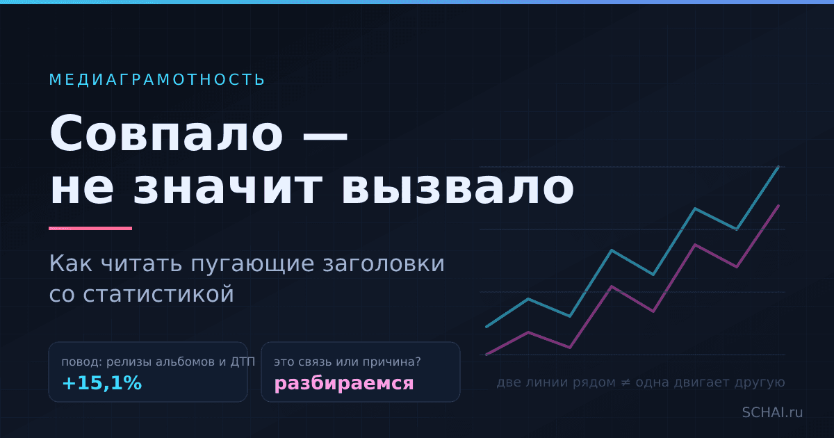 Совпало — не значит вызвало: как читать пугающие заголовки со статистикой