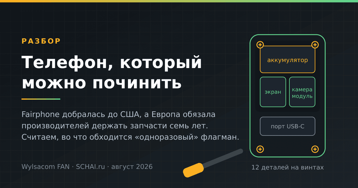 Телефон, который можно починить: почему это снова стало важно