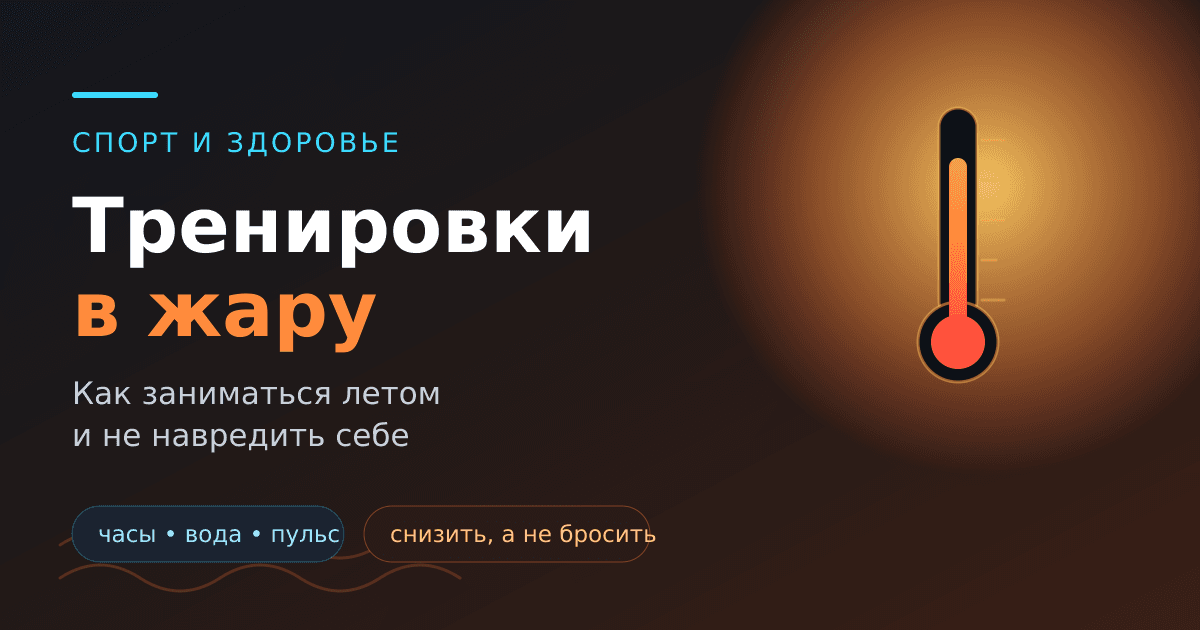 Тренировки в жару: как заниматься летом и не навредить себе