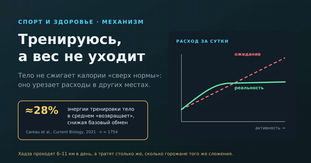 Почему тренируешься, а вес почти не уходит: тело экономит энергию