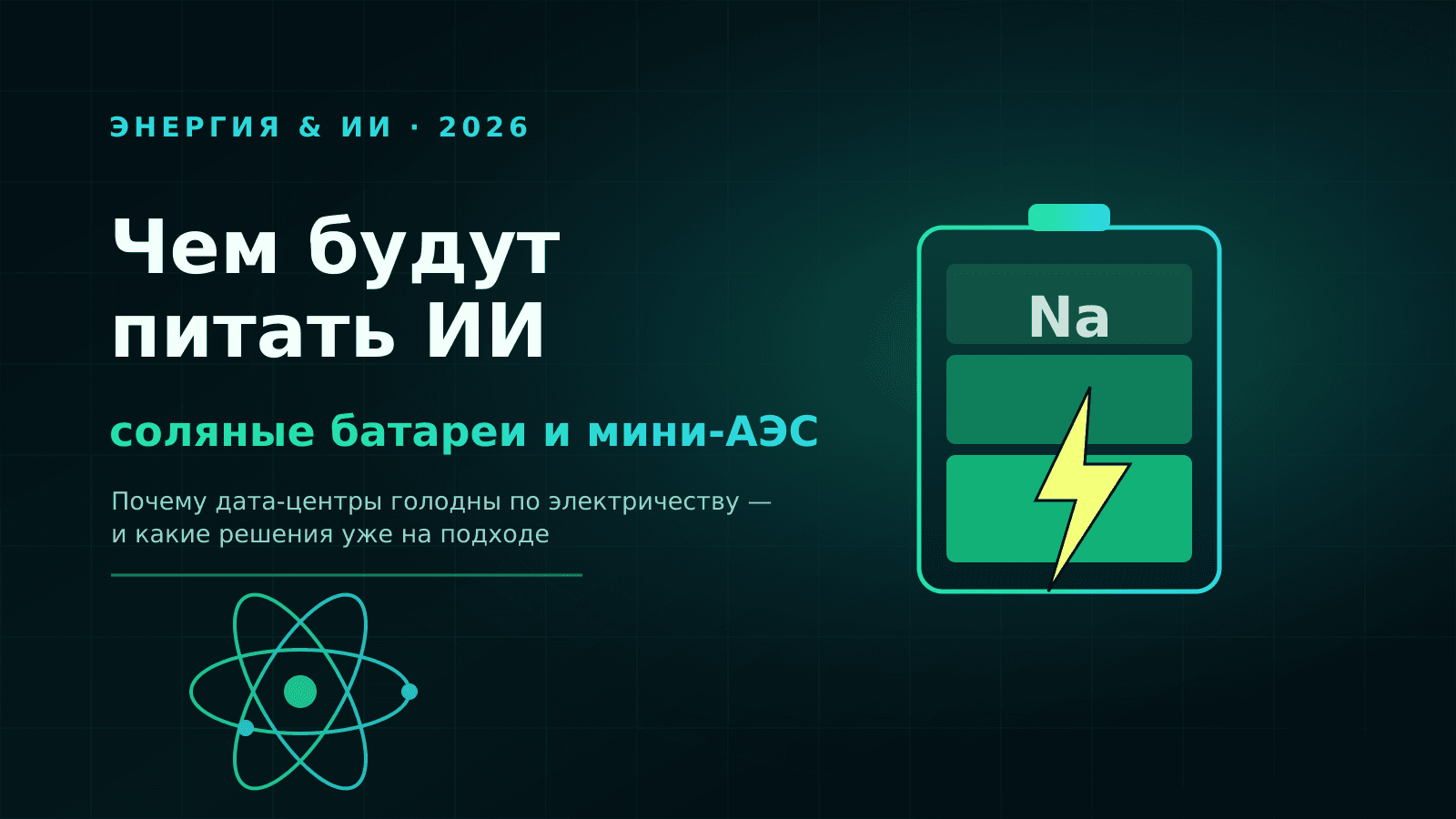 Чем будут питать ИИ: соляные батареи, мини-АЭС и голод дата-центров