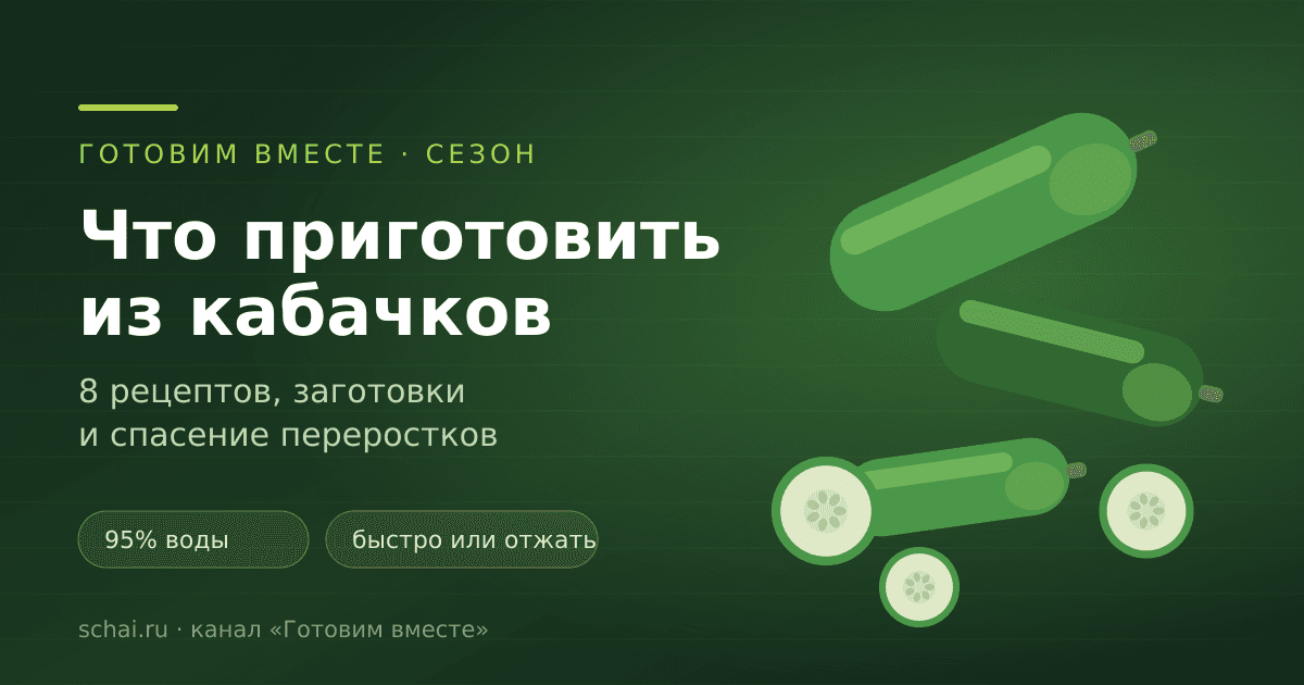 Что приготовить из кабачков: 8 рецептов, заготовки и спасение переростков