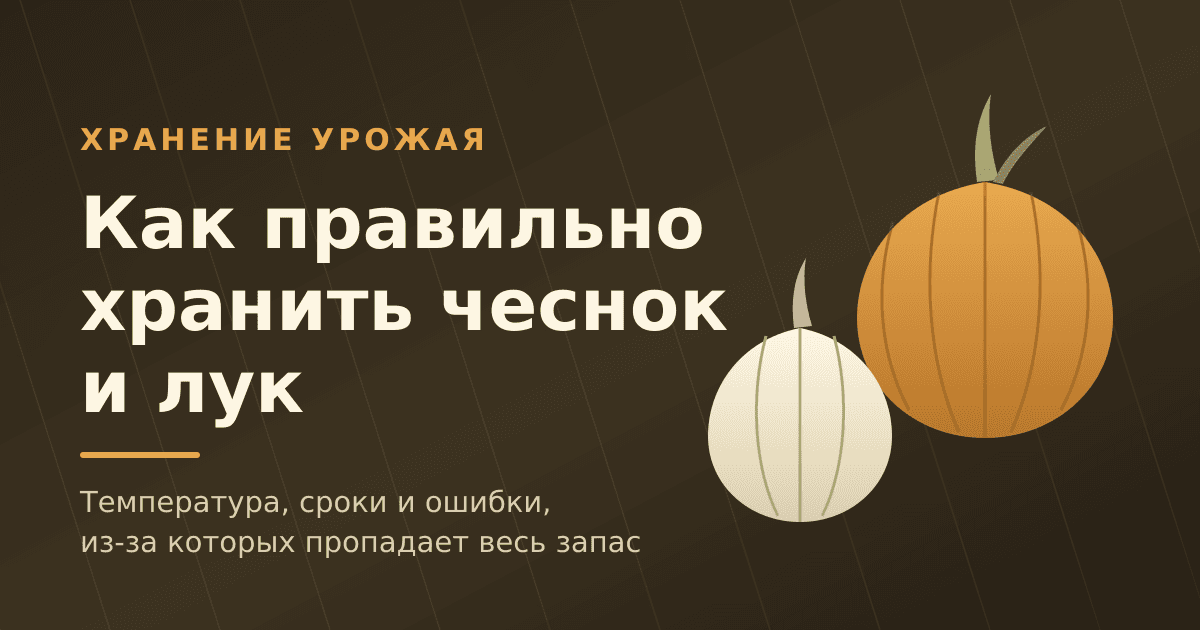 Как правильно хранить чеснок и лук: температура, сроки и главные ошибки