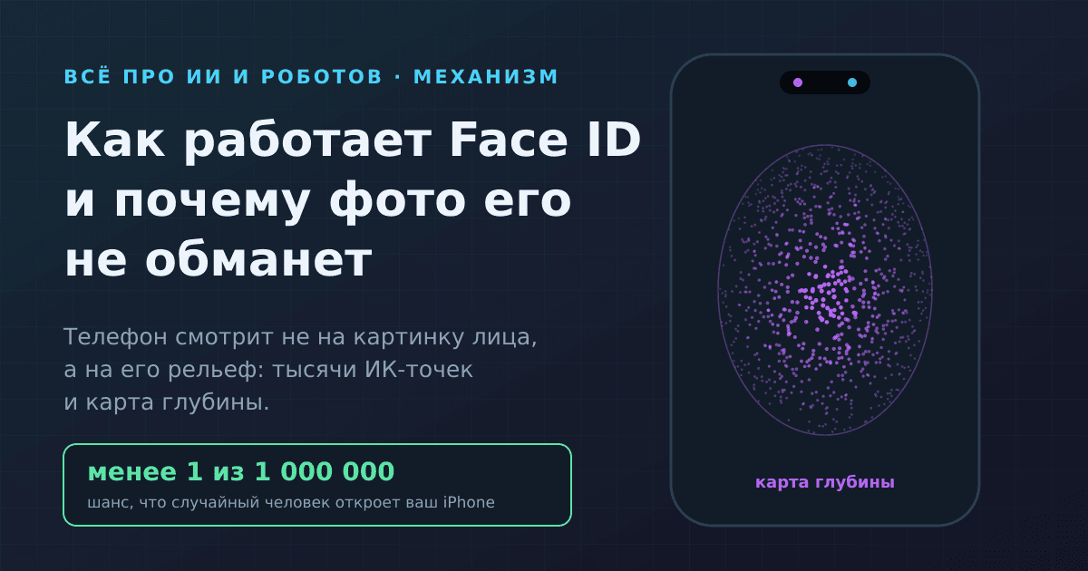 Как работает Face ID и почему фото его не обманет, а многие Android — да