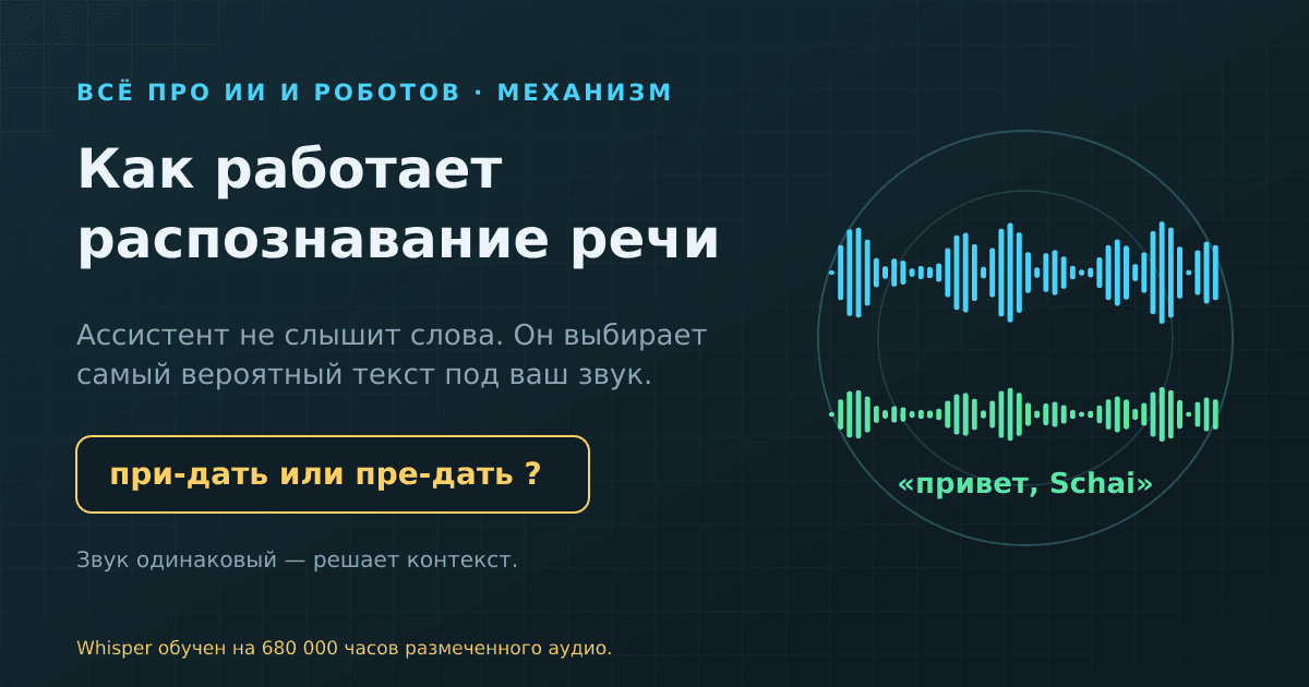 Как работает распознавание речи: почему ассистент не понимает с первого раза