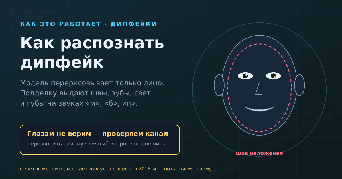 Как распознать дипфейк: почему подделку выдают мелочи, а не моргание