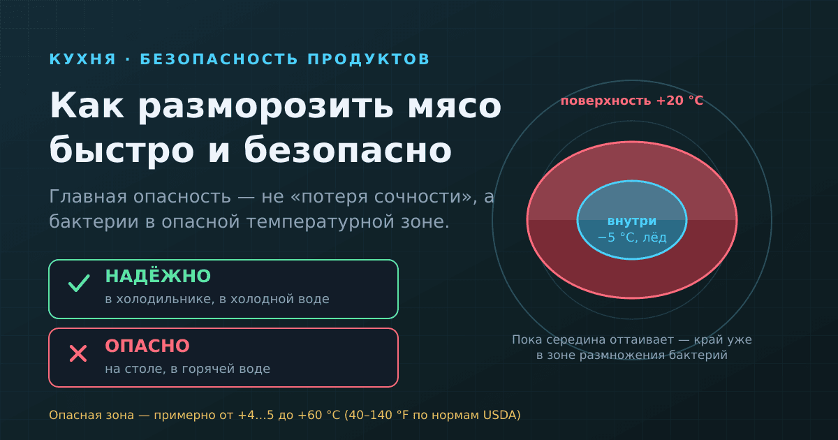 Как разморозить мясо правильно: быстро и без риска отравления