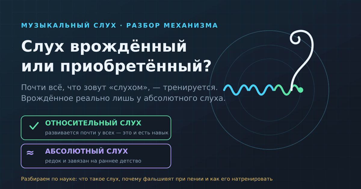 Музыкальный слух: врождённый дар или навык, который можно развить
