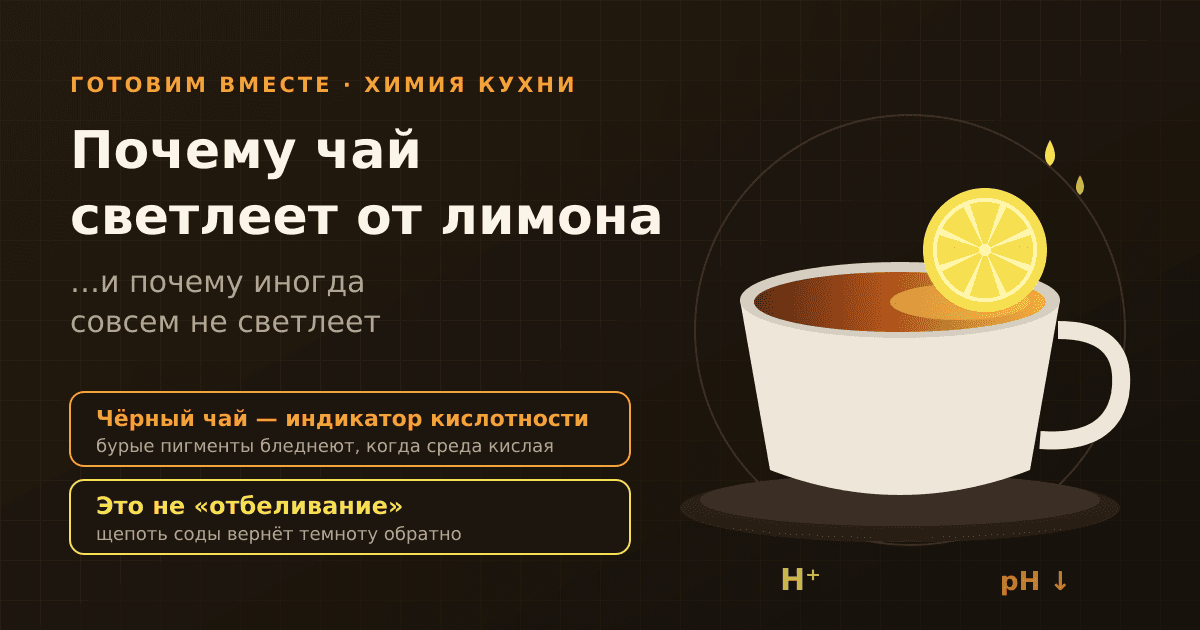 Почему чай светлеет от лимона — и почему иногда не светлеет совсем