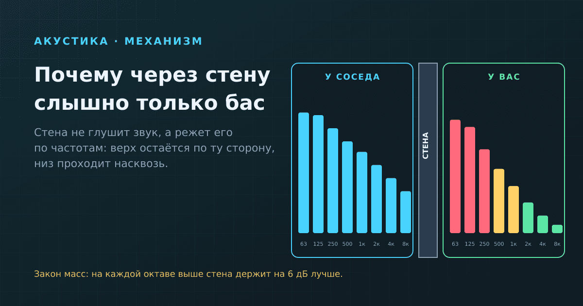 Почему через стену слышно только бас: стена как фильтр частот