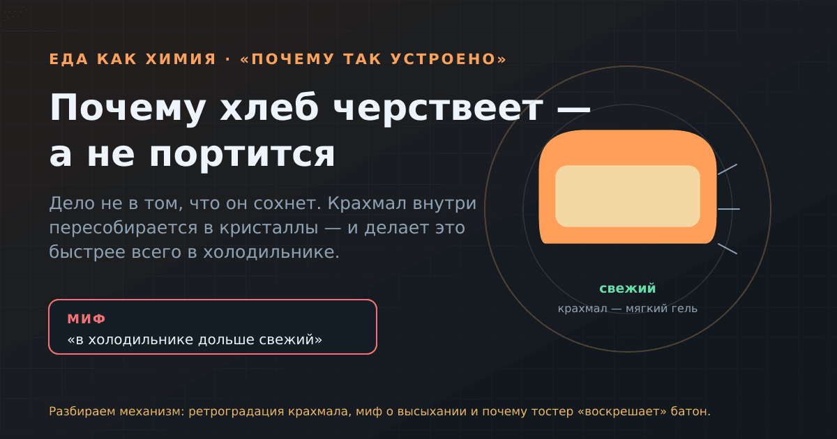 Почему хлеб черствеет — и почему он не портится, а именно черствеет
