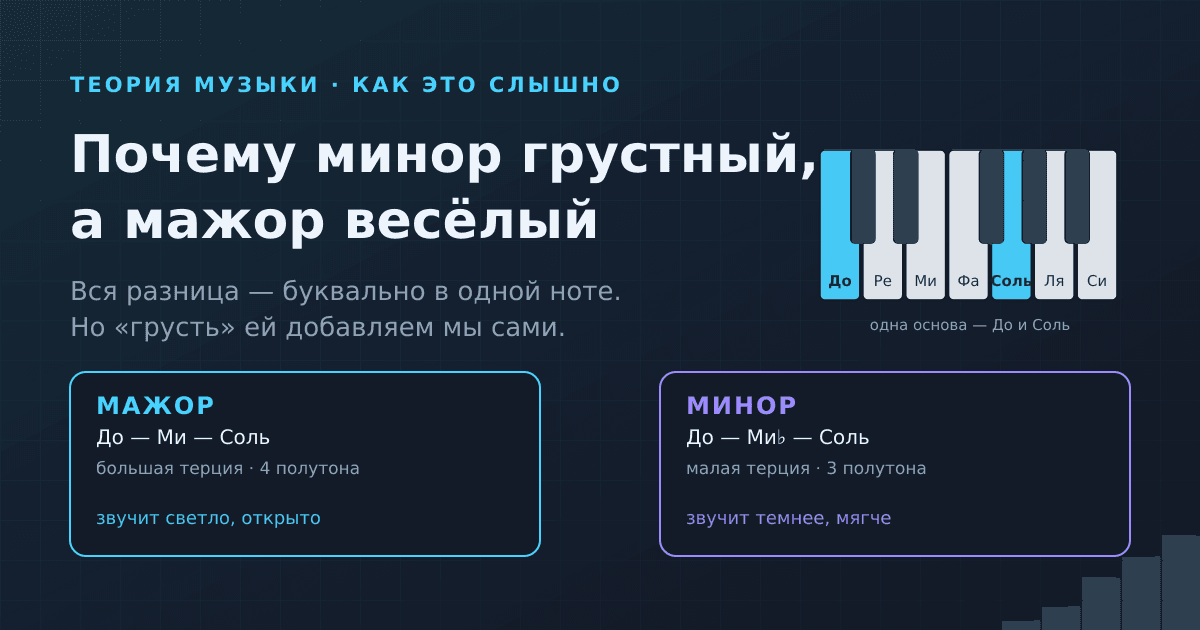Почему минор грустный, а мажор весёлый: что стоит за настроением