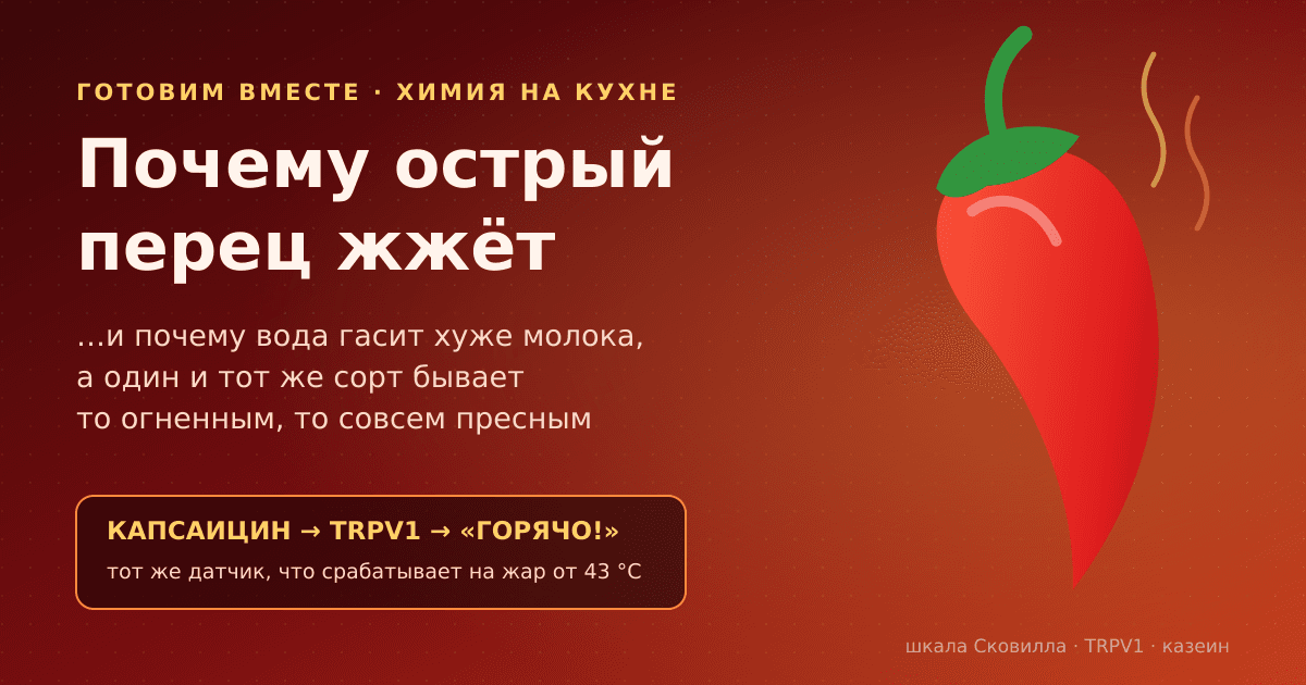 Почему острый перец жжёт — и почему его не запивают водой
