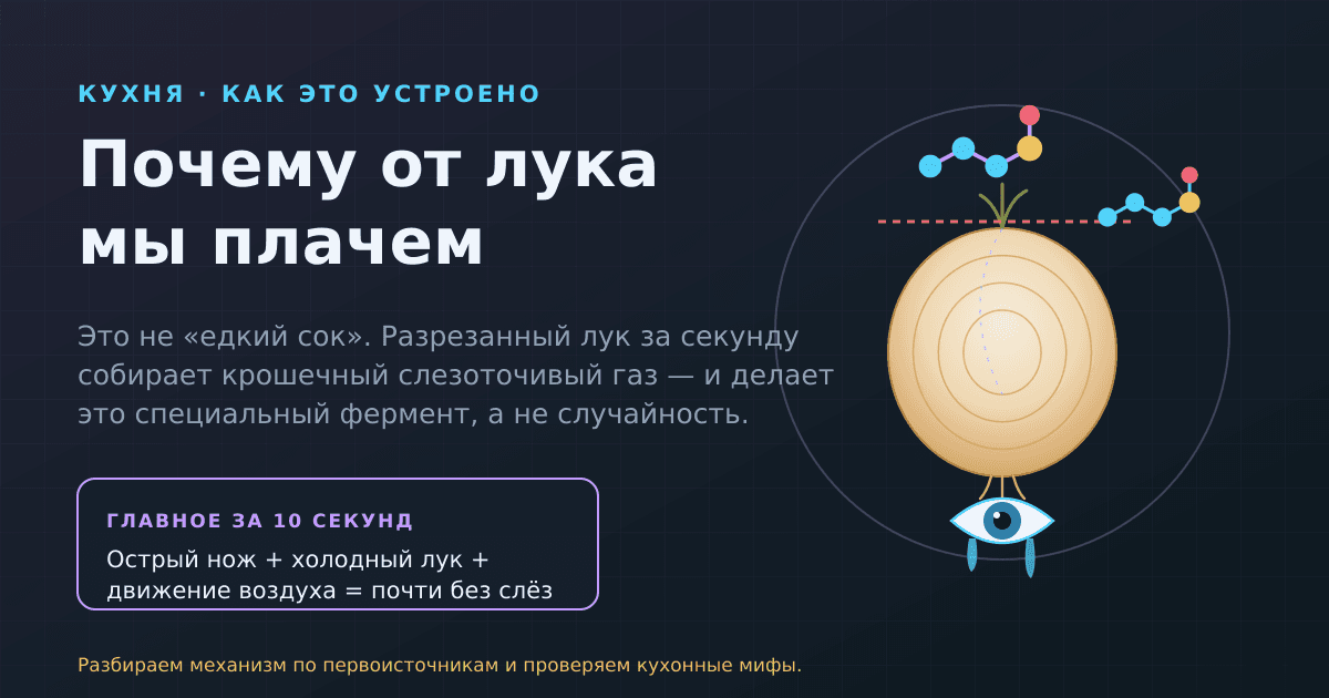 Почему от лука мы плачем — и как резать его без слёз