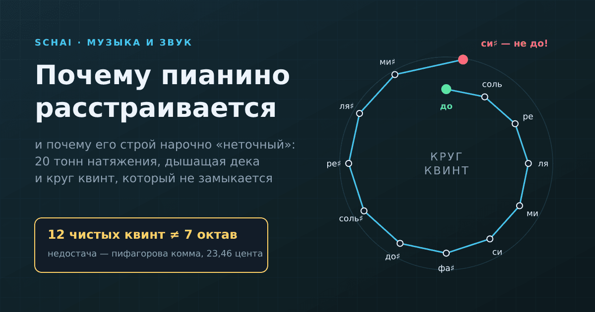 Почему пианино расстраивается — и почему его строй нарочно «неточный»