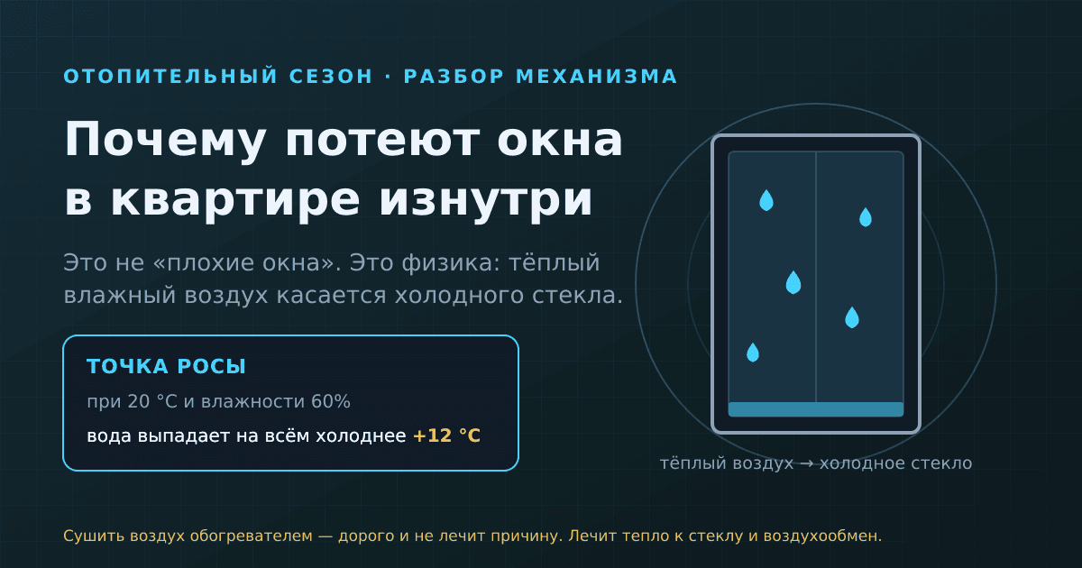 Почему потеют окна в квартире изнутри и что делать: разбор по физике