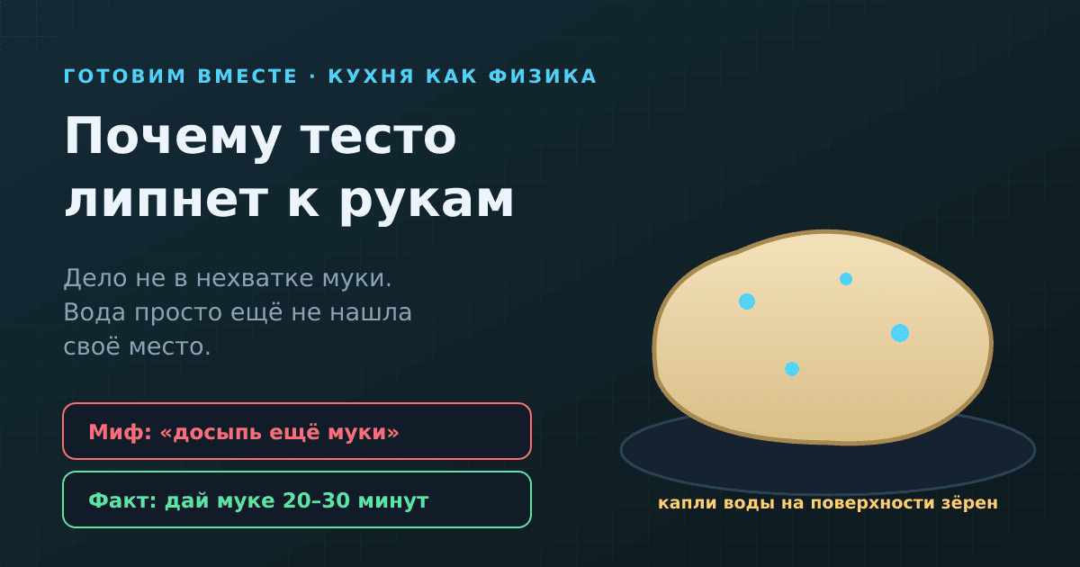 Почему тесто липнет к рукам: при чём тут вода, глютен и отдых, а не нехватка муки