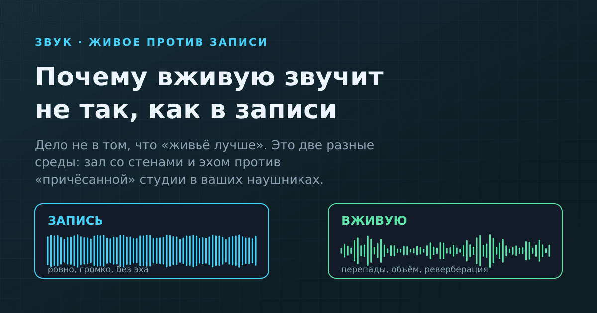 Почему вживую звучит не так, как в записи: разбор по физике