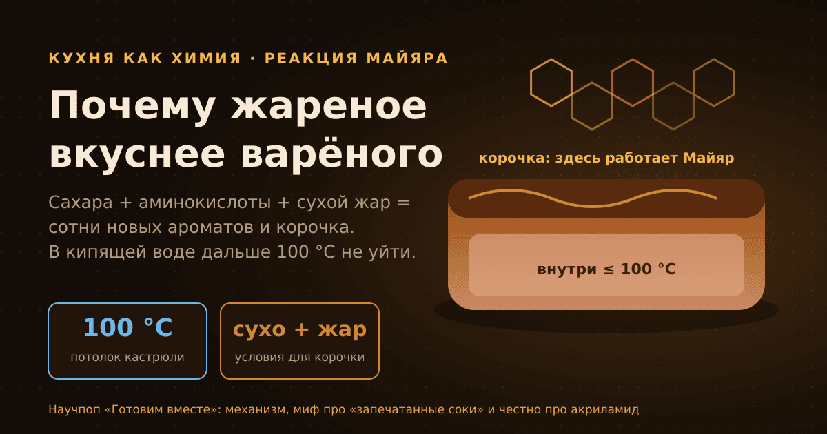 Почему жареное вкуснее варёного: реакция Майяра простыми словами