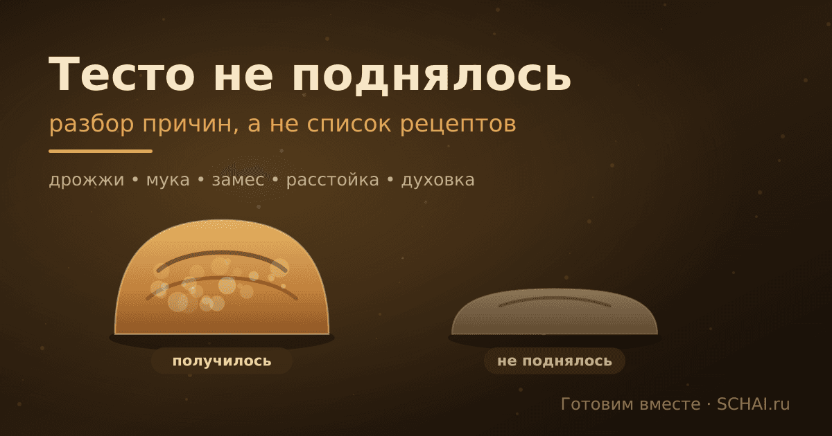 Тесто не поднялось: разбор причин, а не список рецептов