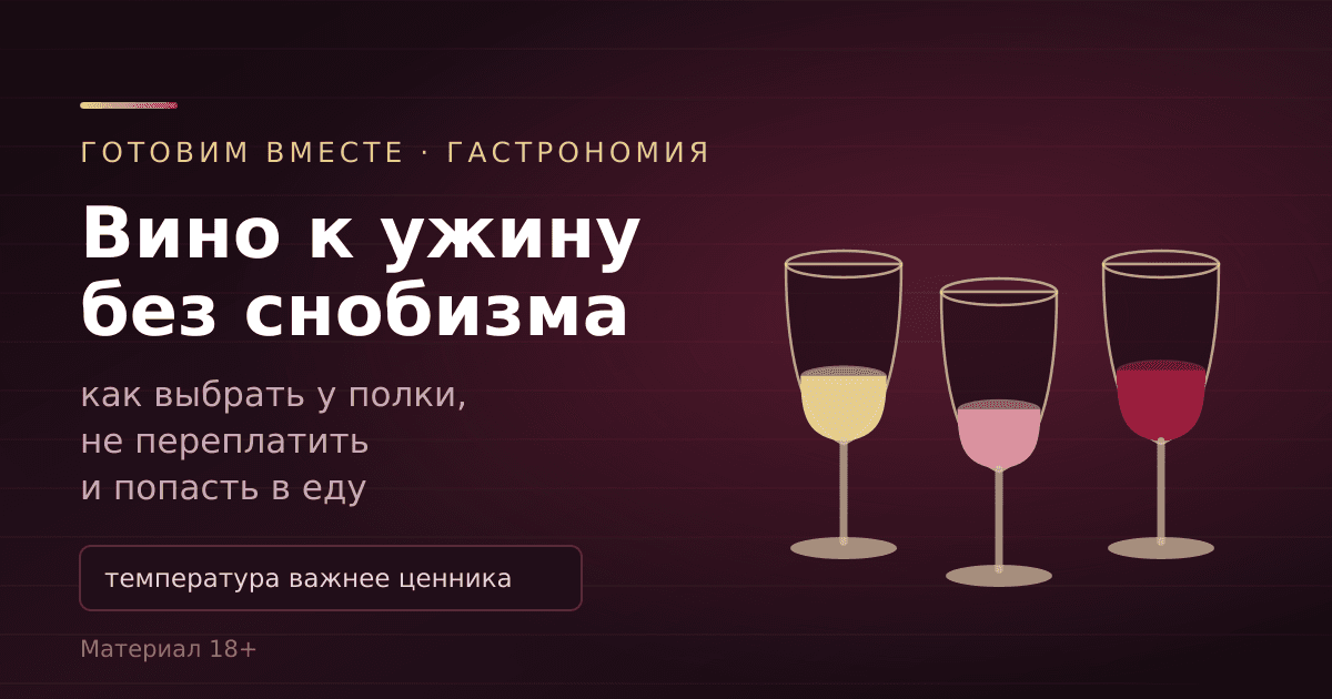Вино к ужину без снобизма: как выбирать и с чем сочетать