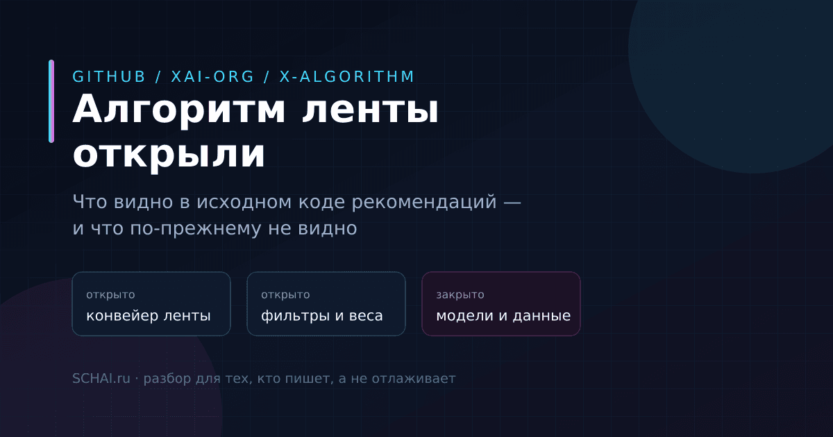 Алгоритм ленты открыли: что видно в исходном коде рекомендаций