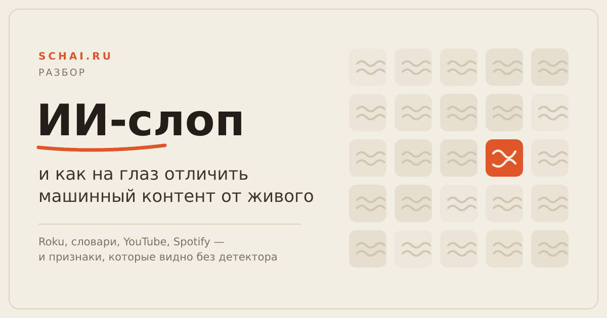 ИИ-слоп: как отличить машинный контент от живого